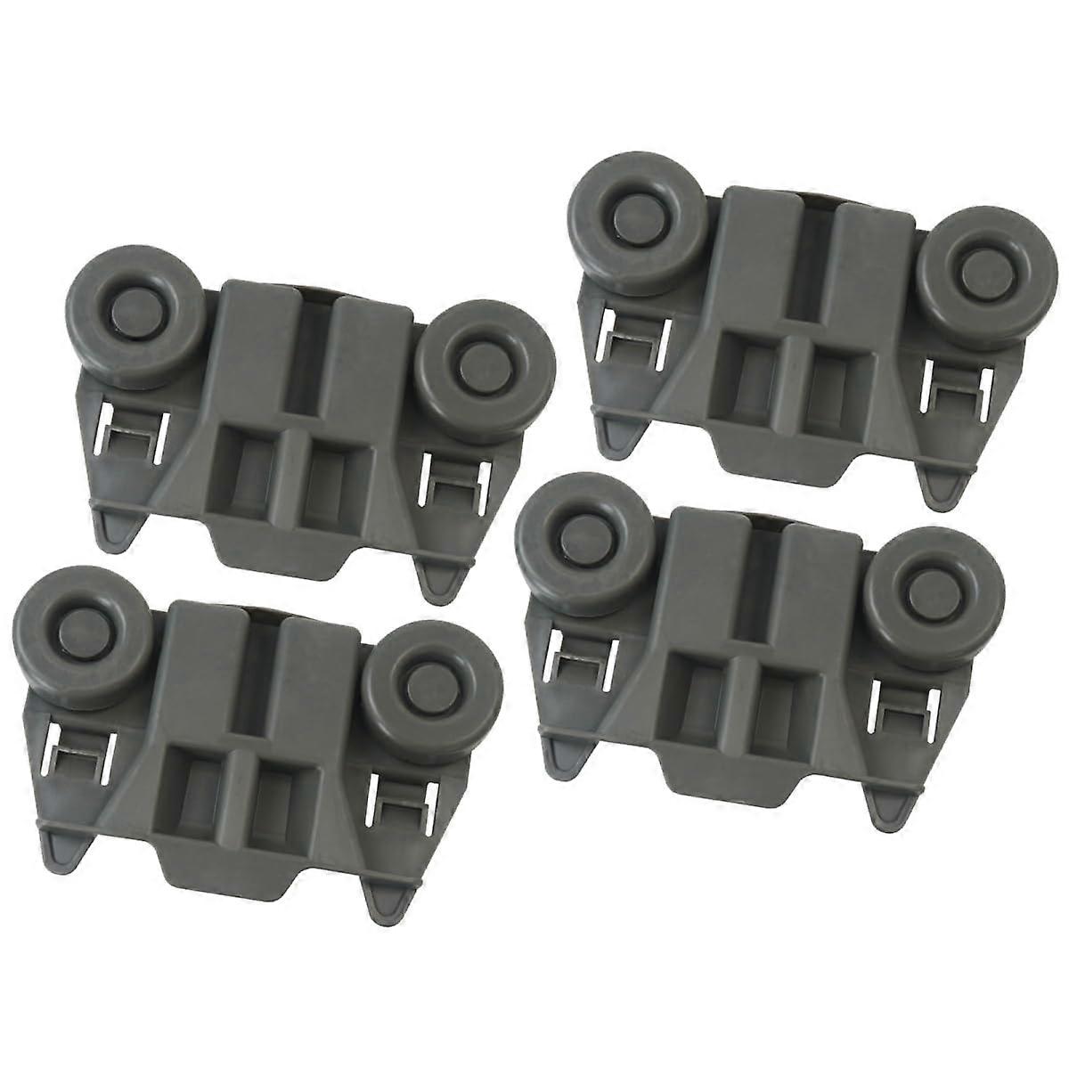 4 Pack W10195417 Dishwasher Wheels Replacement for Lower Rack Compatible with KitchenAid Whirlpool