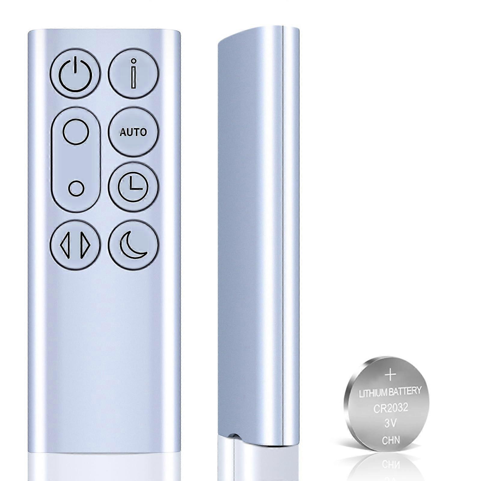 Silver Replacement Remote Control with Battery for Dyson TP05 PH01 Hot Cool Fan Heater Tower