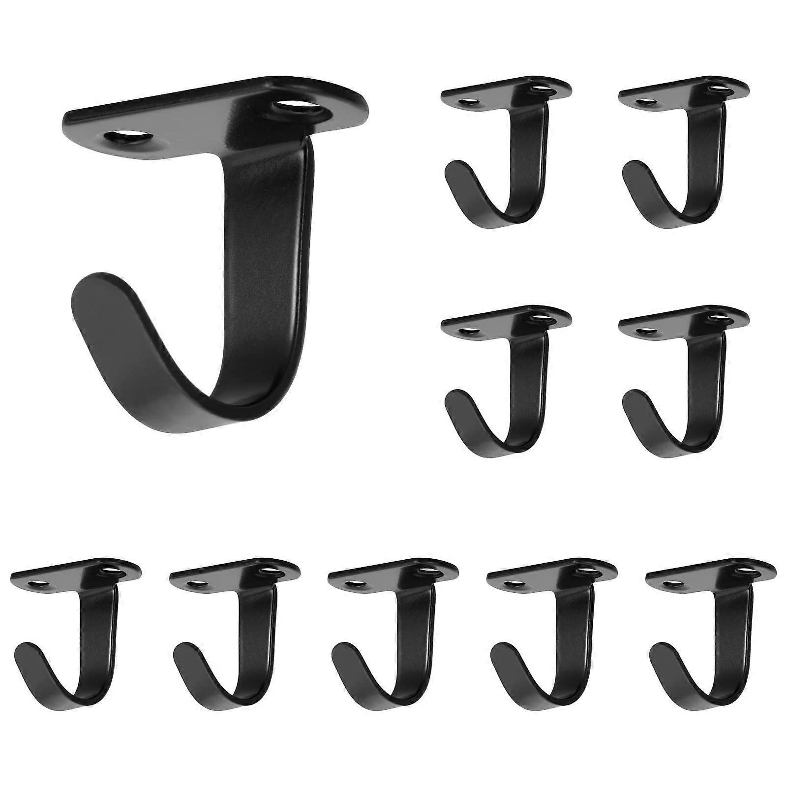 Ceiling Hooks Stainless Steel Rustproof Heavy Duty SpaceSaving Design for Bathroom Kitchen, 10 Pack Matte Black