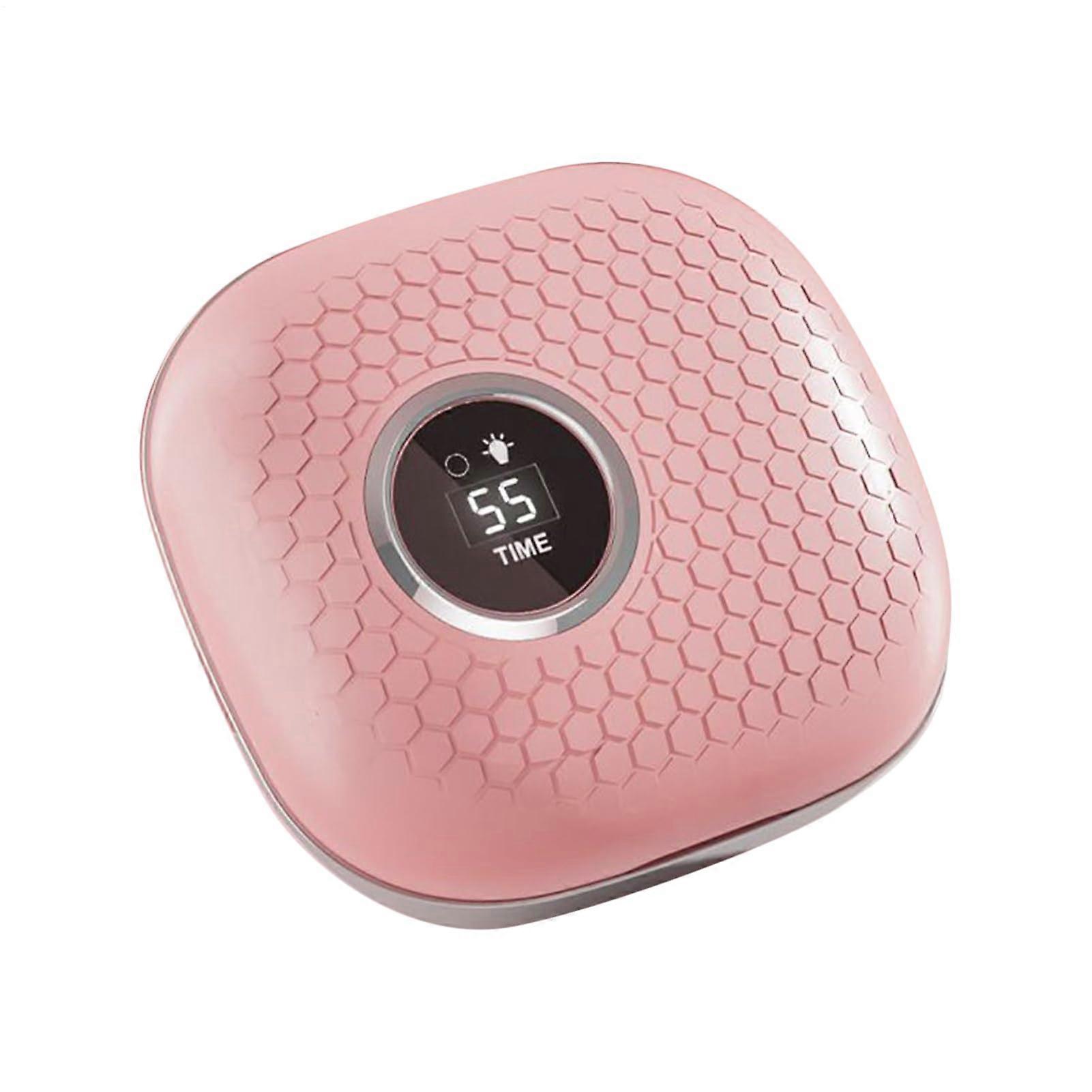 Frequency Contact Lens Cleaner with Foldable Design, HD Mirror, USB Rechargeable Pink