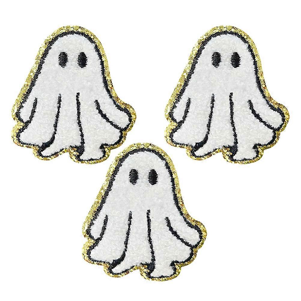 Ghost Embroidered Applique Patch for Sewing DIY 3Pcs Iron-on Patches Multi