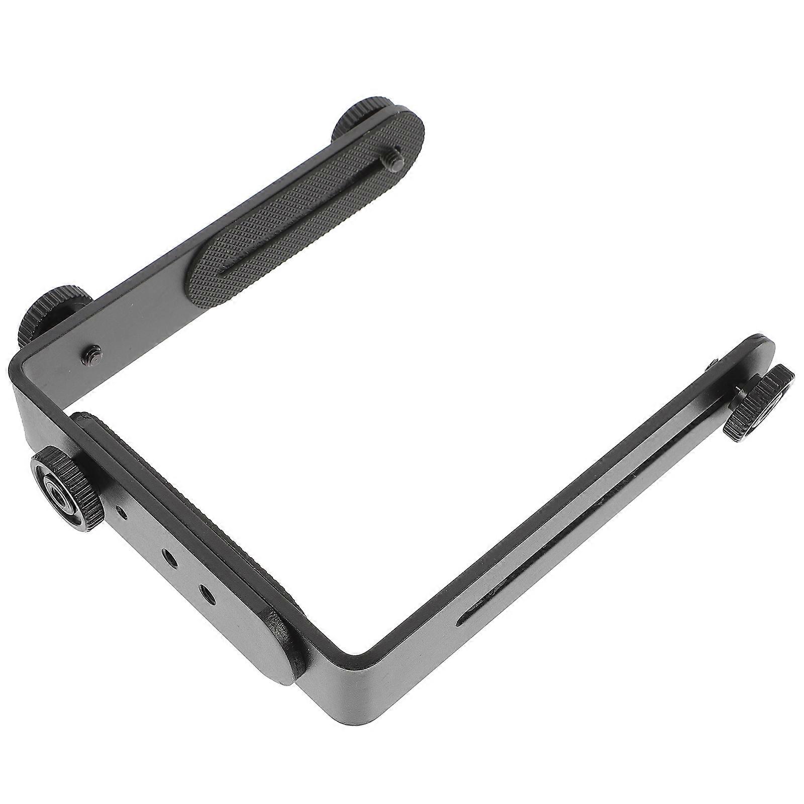 Black Metal L Bracket Camera Holder for Storage Use with Detachable Connection