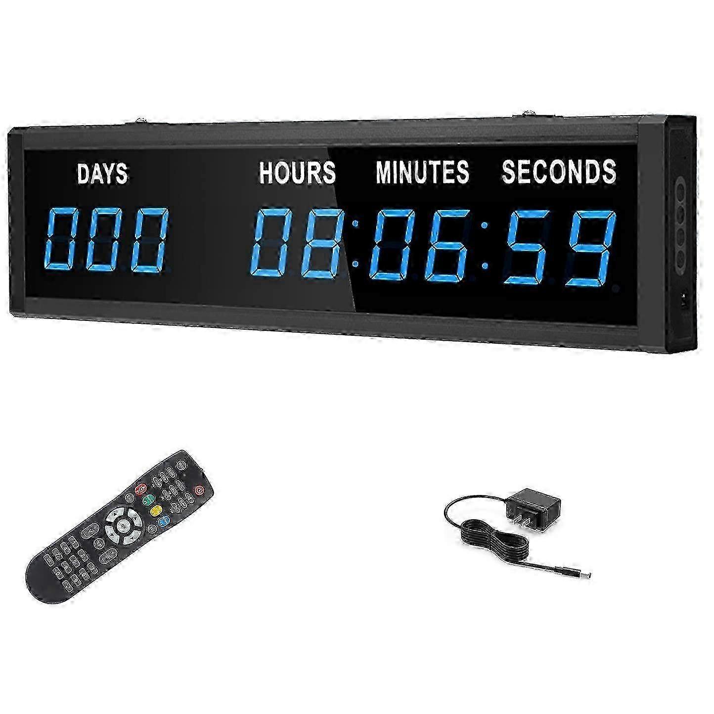 2025 1.8" 9-Digit LED Display Countdown/Count-Up Timer Clock with Remote Control