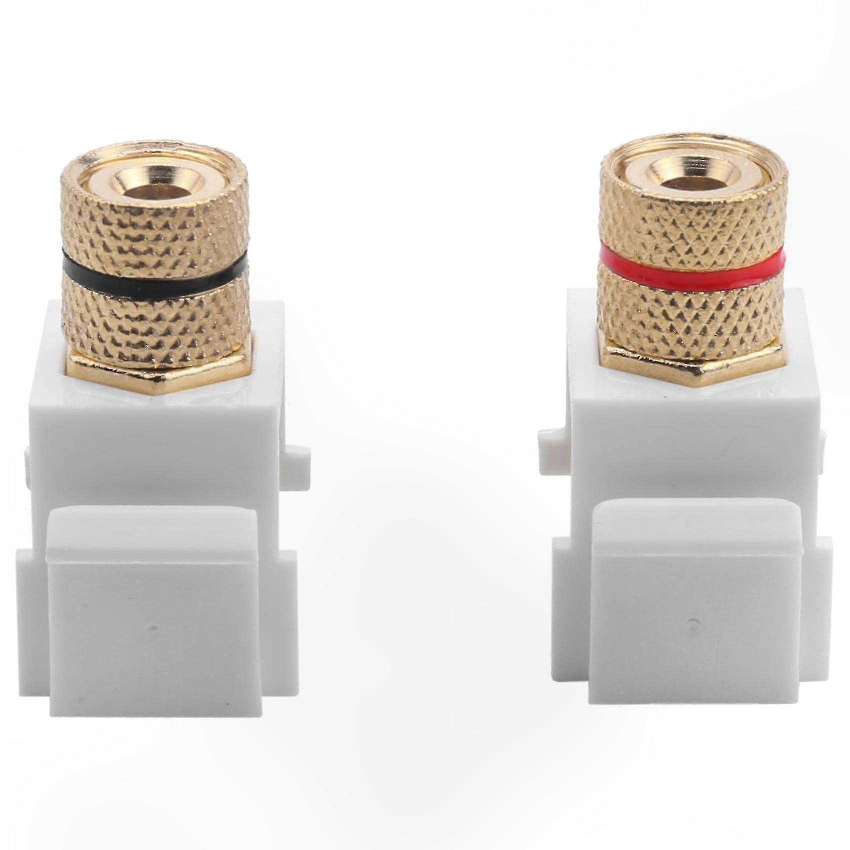 White Snap-in Banana Keystone Jacks, 10 Pack