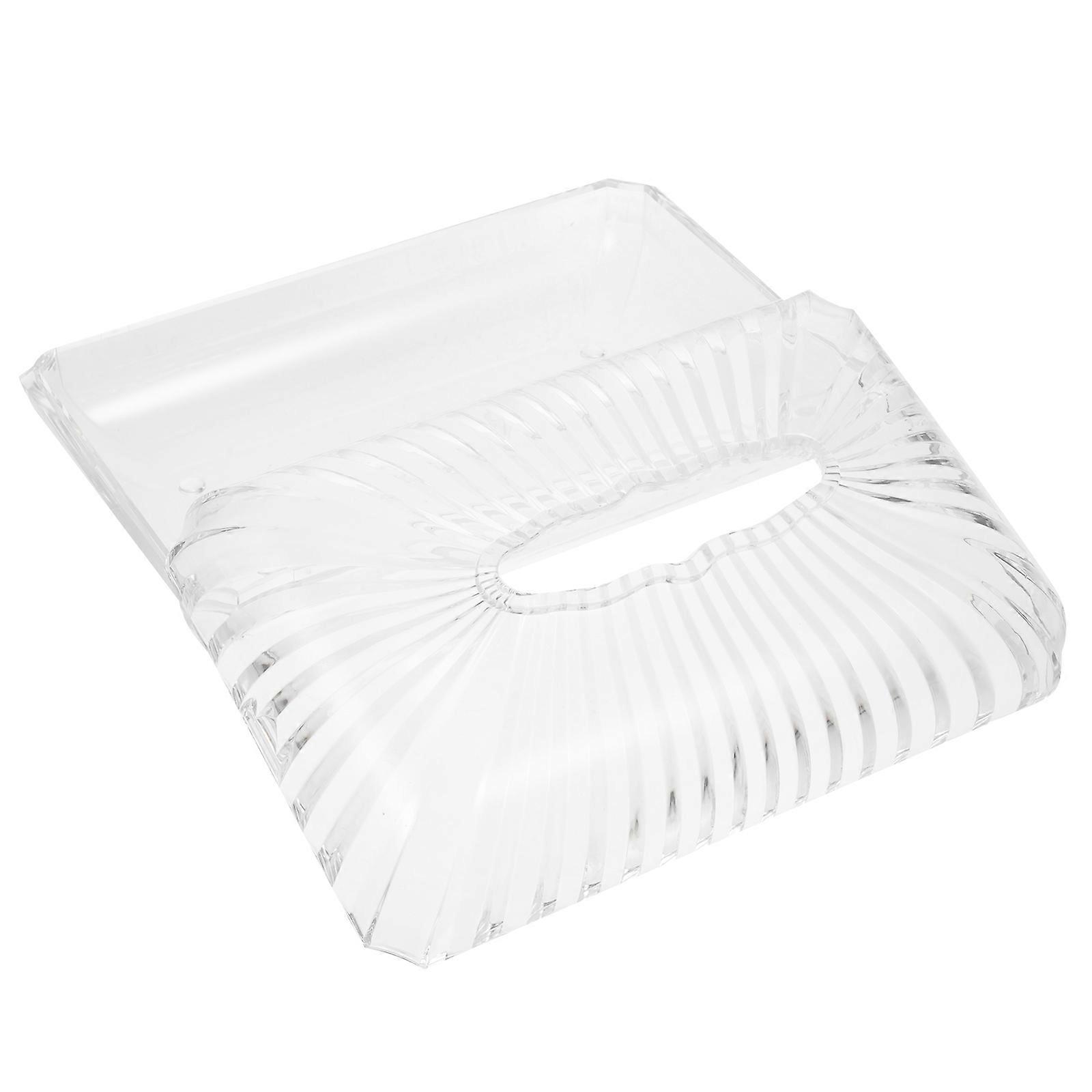 Clear Acrylic Tissue Box for Storing with Stylish Design 1 Piece