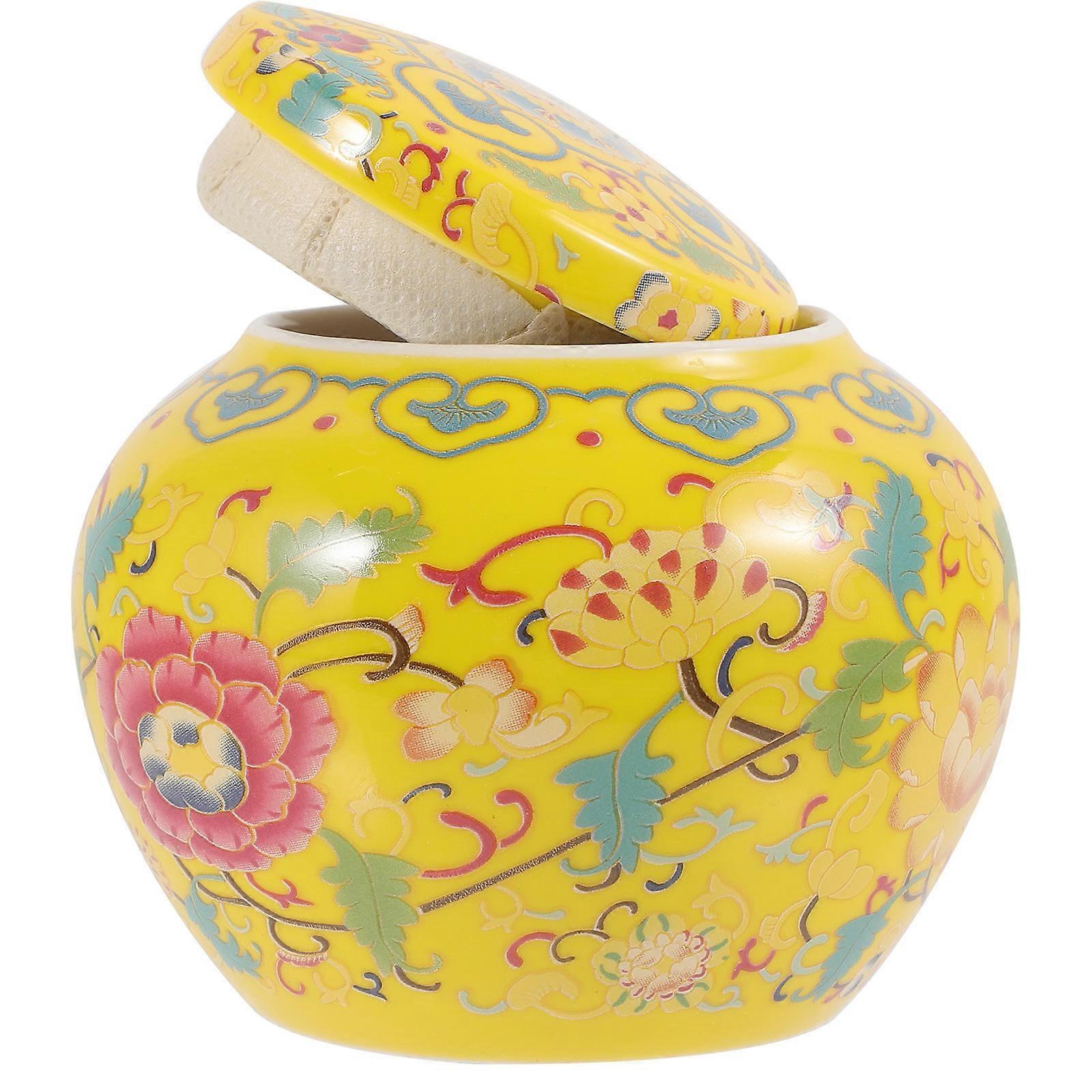 Multi-Function Ceramic Tea Canister for Storage Use with Lid