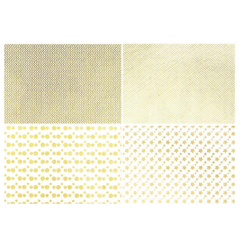 Assorted Color Gift Wrapping Paper Coated with Premium Quality for Birthday Holiday Wedding 4 Rolls