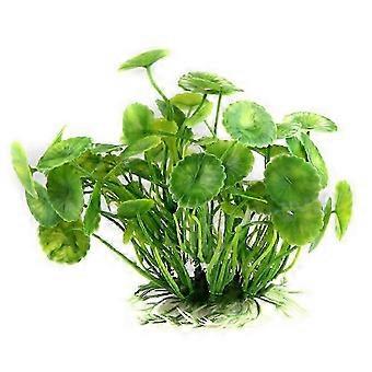 Herbe d’eau artificielle Lotus Feuilles Poisson Tortue Aquarium Décor végétal