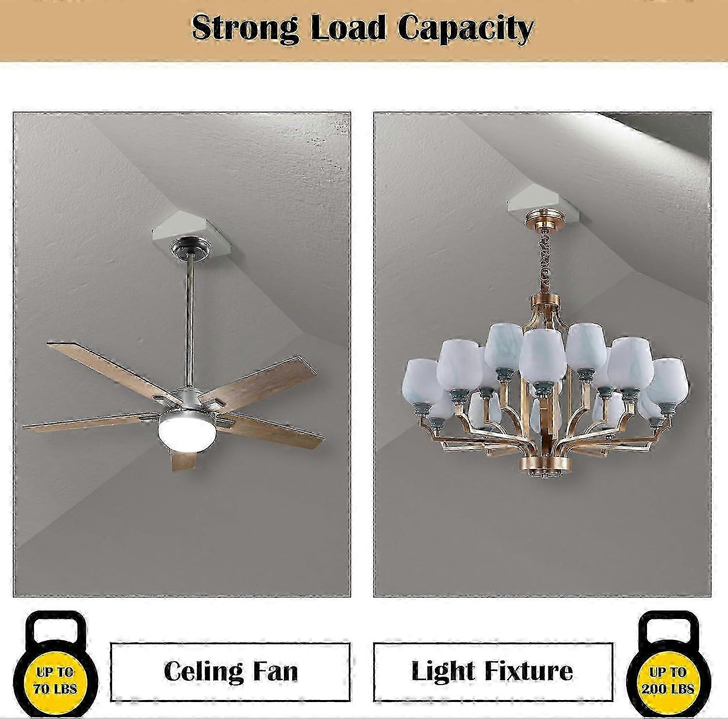 Ceiling Fan Mounting Box, FB900-1, Suitable for Sloped Ceilings Over 80 Degrees