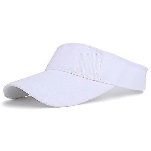 Women's Ponytail Sun Visor Hat White UV Protection Lightweight Breathable Mesh Back Cap