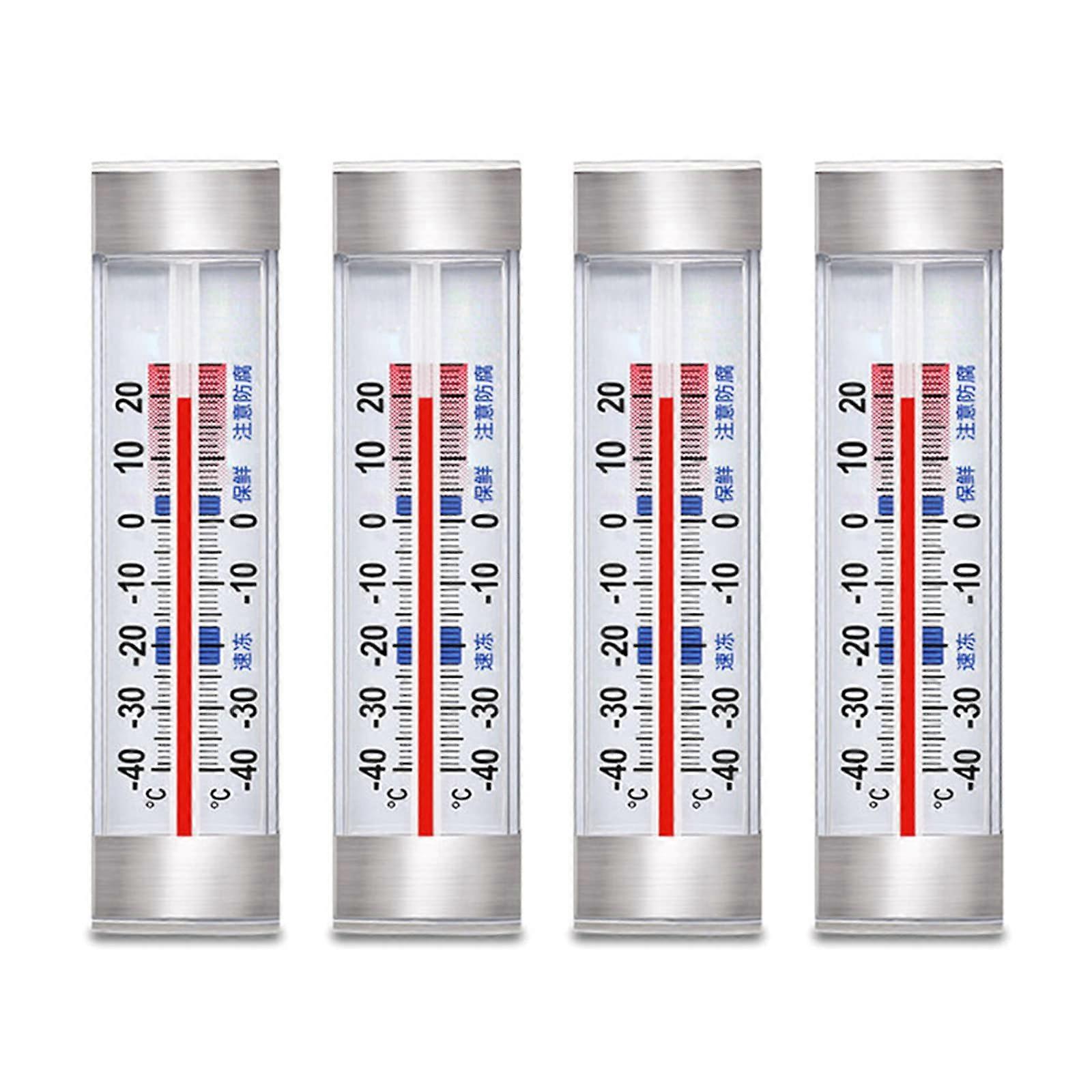 Refrigerator Thermometer Freezer 4pcs Digital Shatter Proof Gauge with Suction Cup Mount