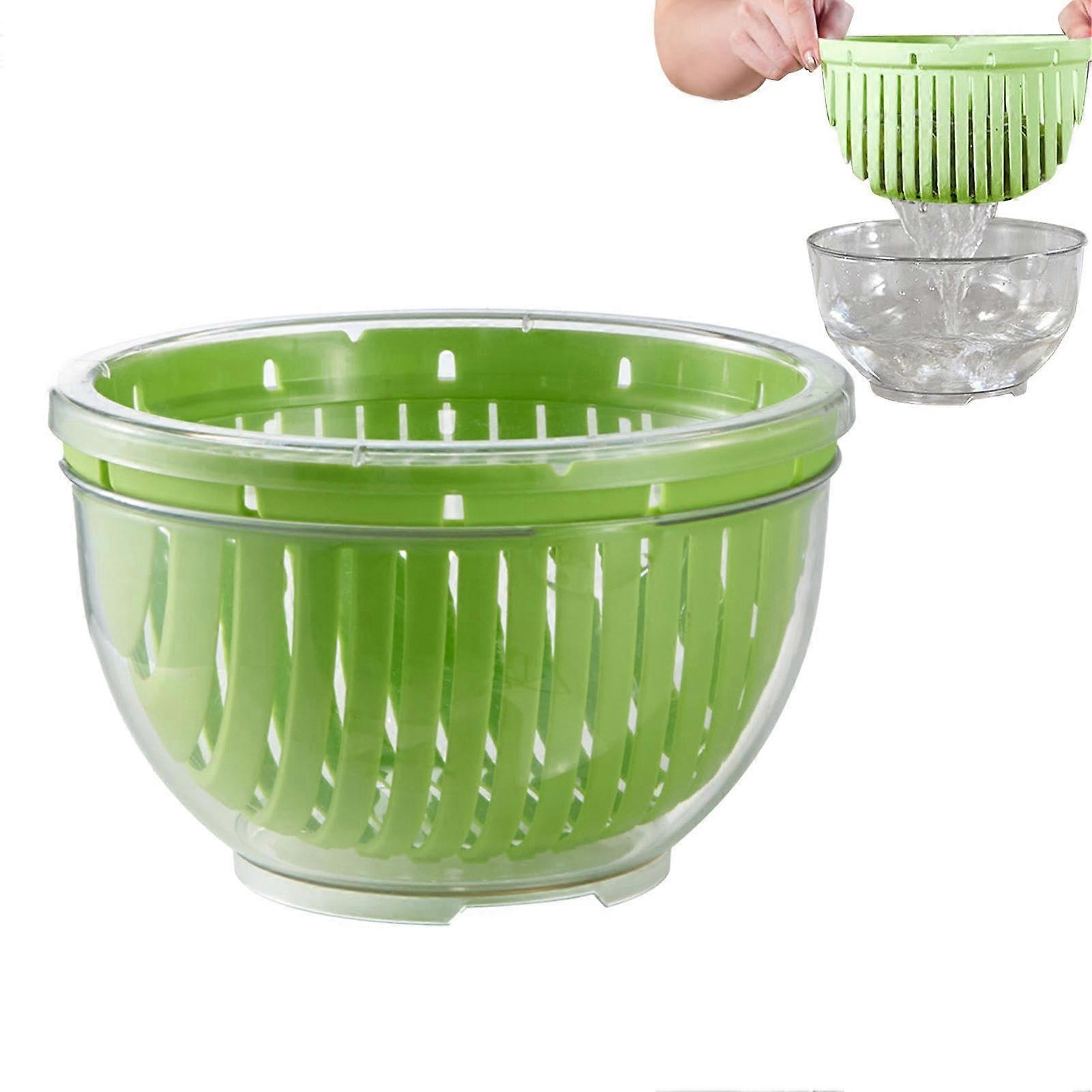 MultiFunction Salad Spinner and Vegetable Chopper Bowl with Storage Lid for Kitchen