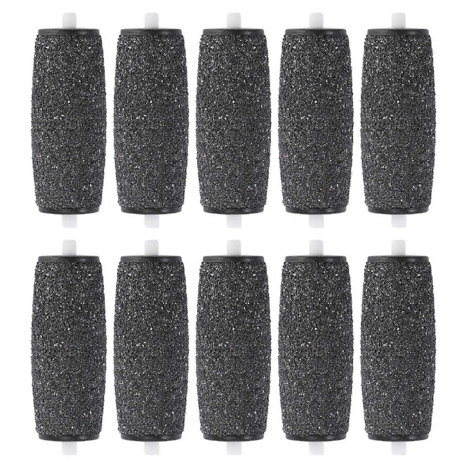 Roller Heads for Foot File Replacement 10Pcs Black Pedicure Accessory