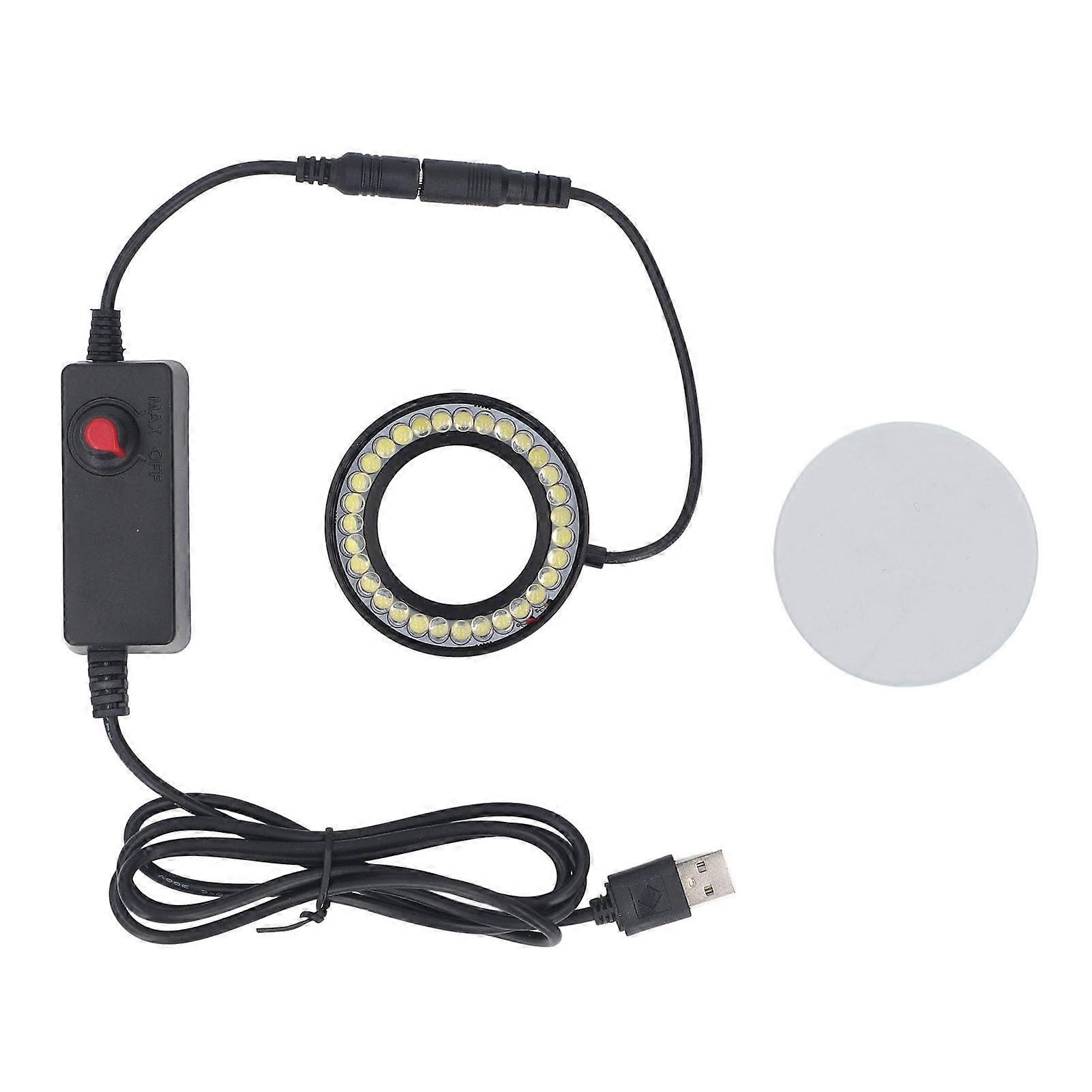 31 LED Microscope LED Ring Light USB Powered with Adjustable Brightness for Stereo Optical Inspection