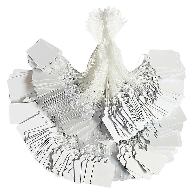 1000Pc Price Tags with String Attached White Marking Tag