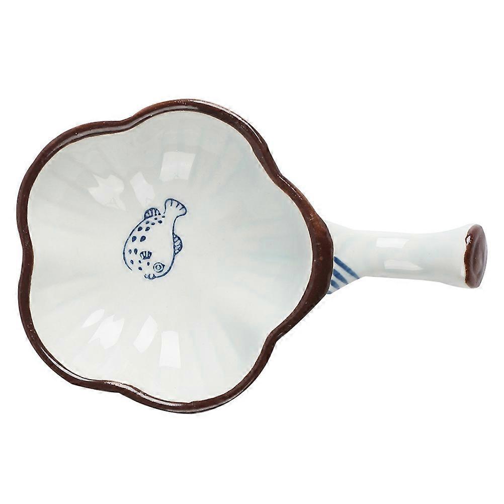 Ink Dish Ceramic Ink Plate for Storage Use Multi-Functional 1Pcs