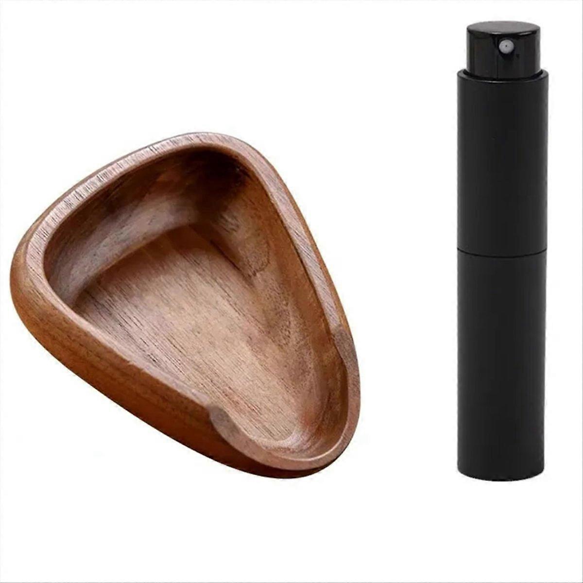 Wooden Coffee Bean Dosing Cup with Bottle Set Solid Wood