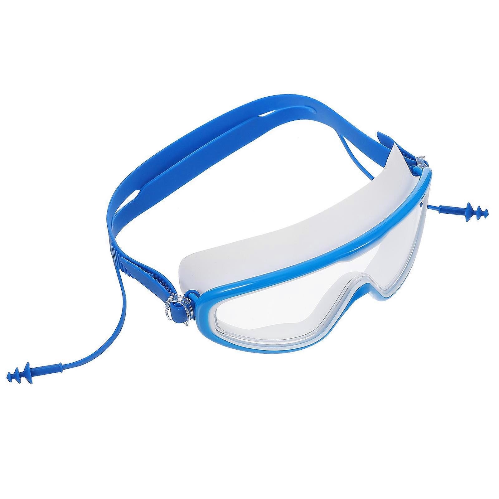 Blue Waterproof Swim Goggles Silicone Swimming 1Pcs