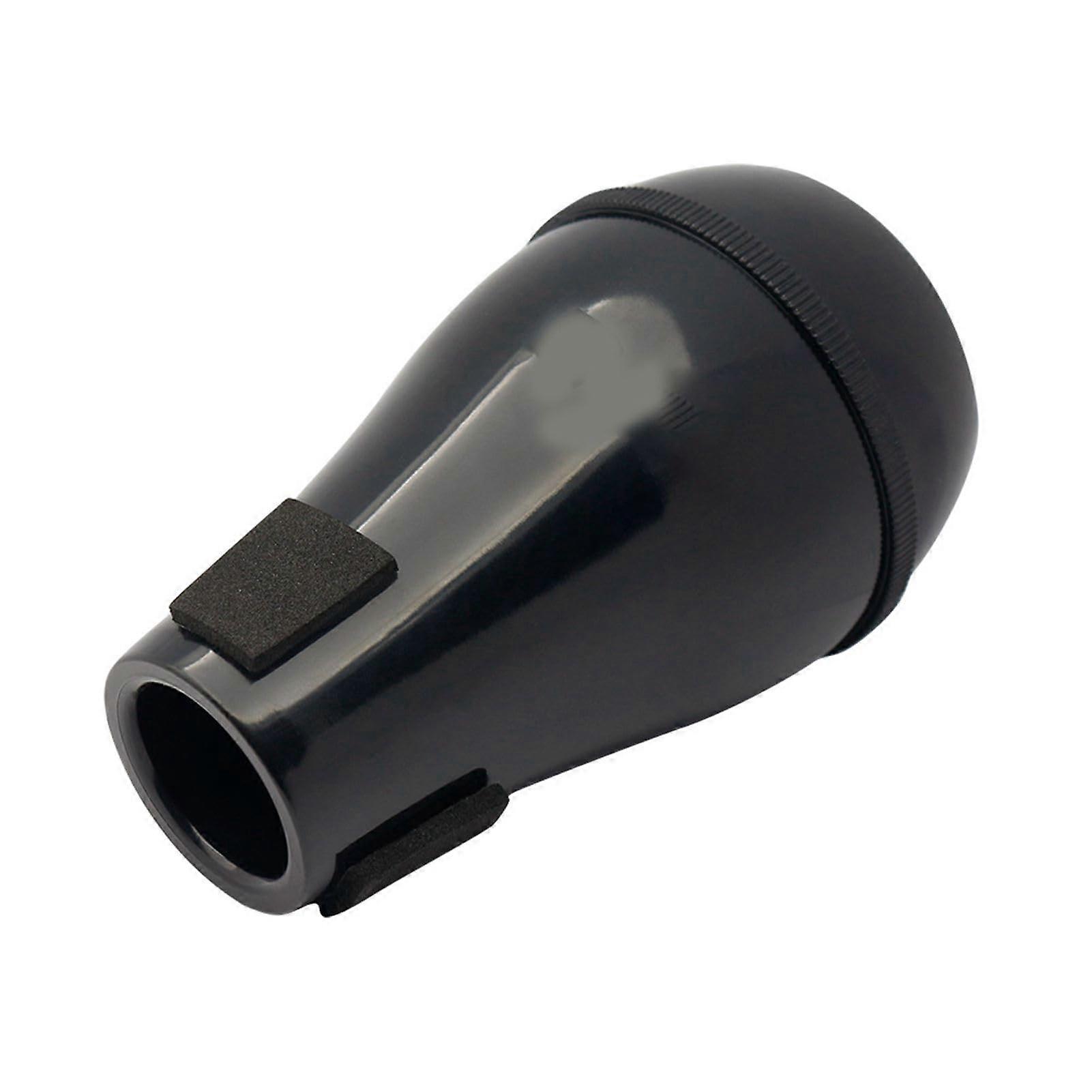 Lightweight ABS Trombone Mute Silencer with  Density Sponge Interface for Practice Black