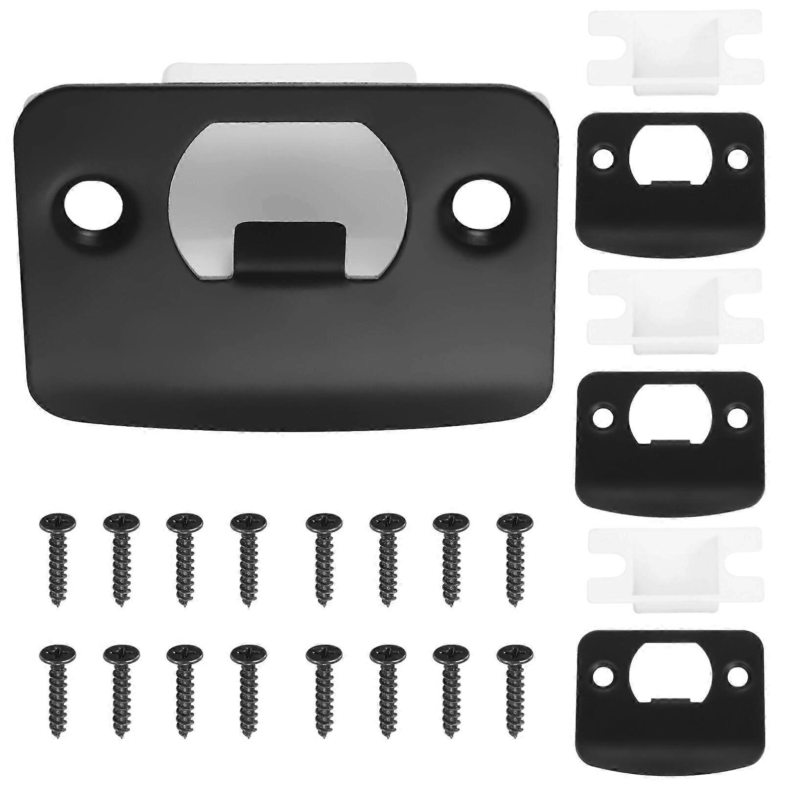 4pcs Deadbolt Strike Plate Replacement Kit for Enhanced Bolt Alignment and Door Frame Reinforcement