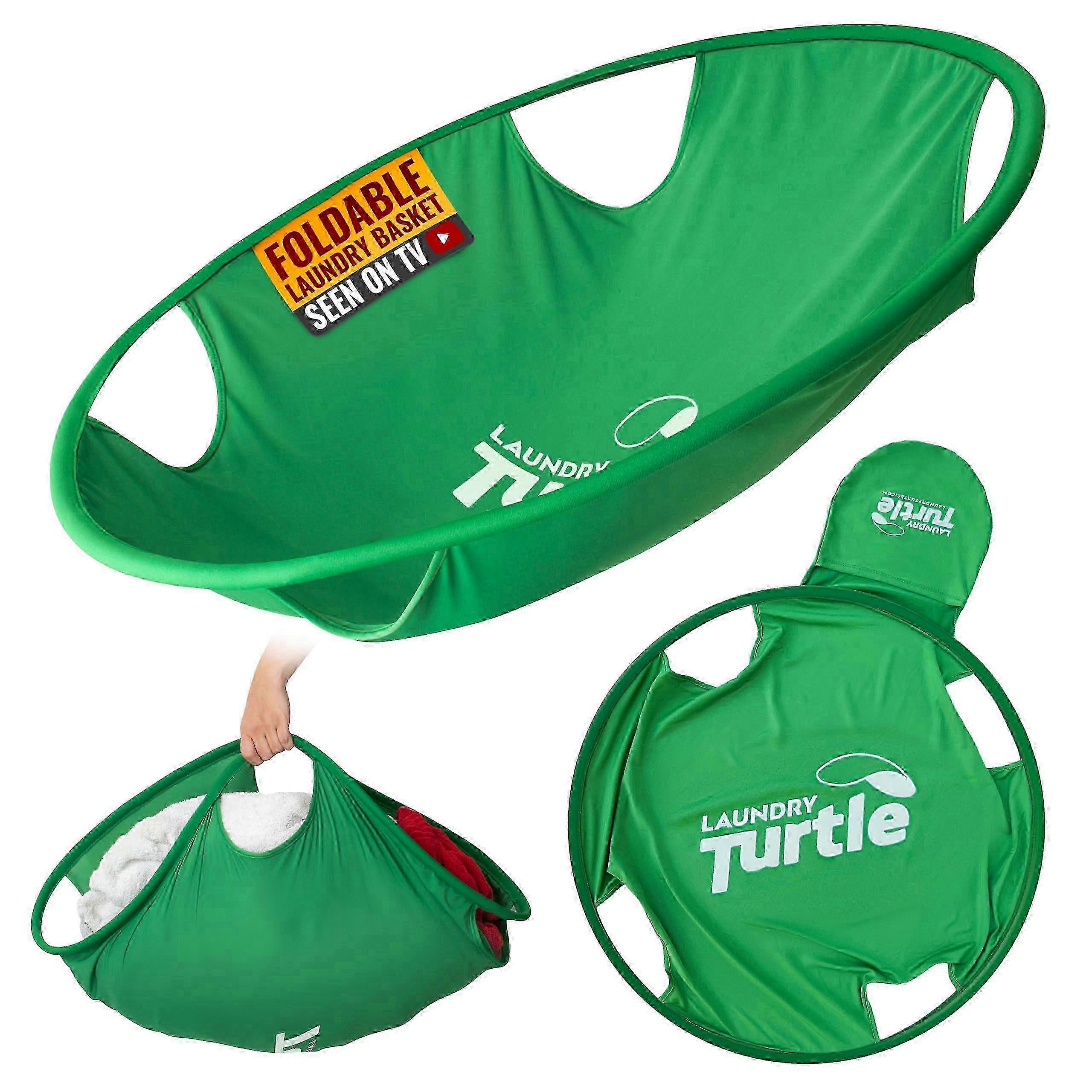 Laundry Turtle Big 26 'Foldable Laundry Basket | Revolutionary Foldable Laundry Basket