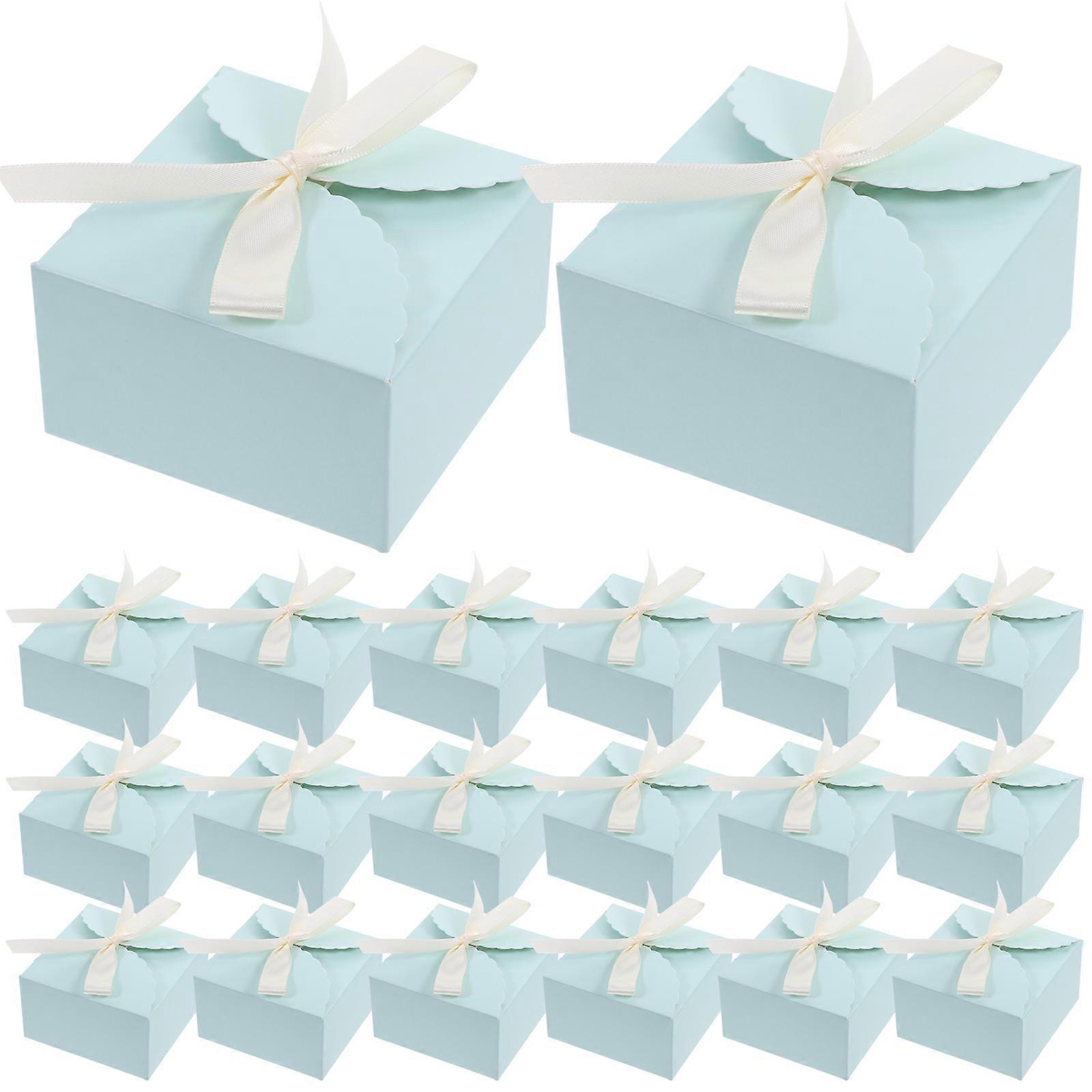 Sky-Blue Foldable Gift Boxes 20Pcs Storage Boxes for Handmade Soap