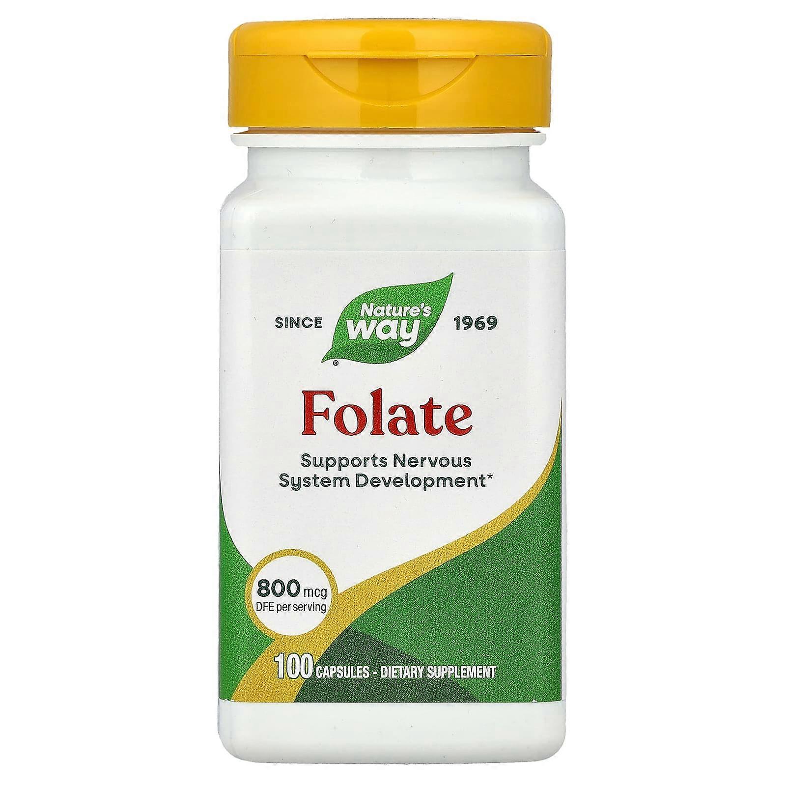 Nature's Way, Folate, 800 mcg, 100 Capsules