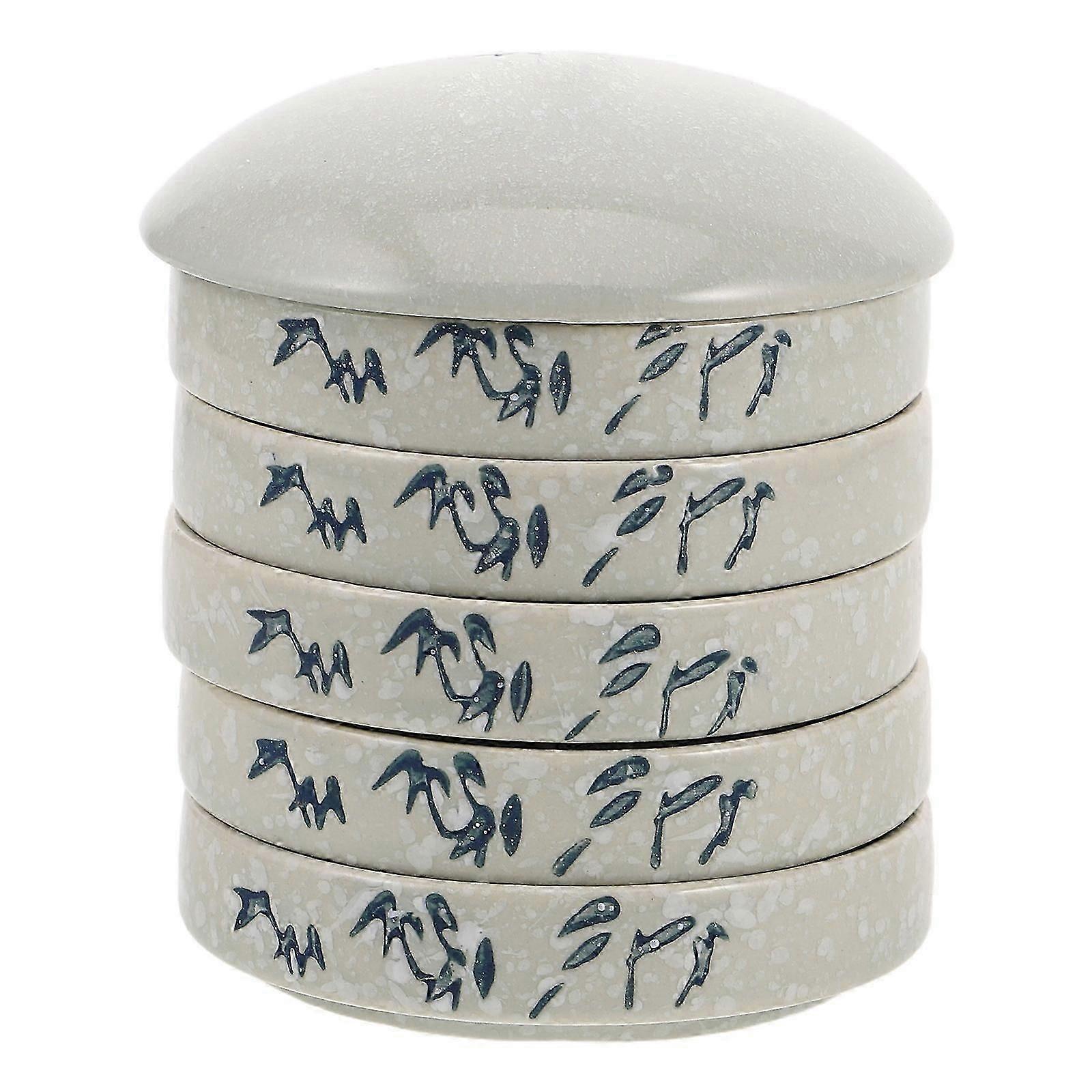 Ceramic Paint Palette Kit, Layered Sorting, Durable, for Hand Drawing, 1 Set