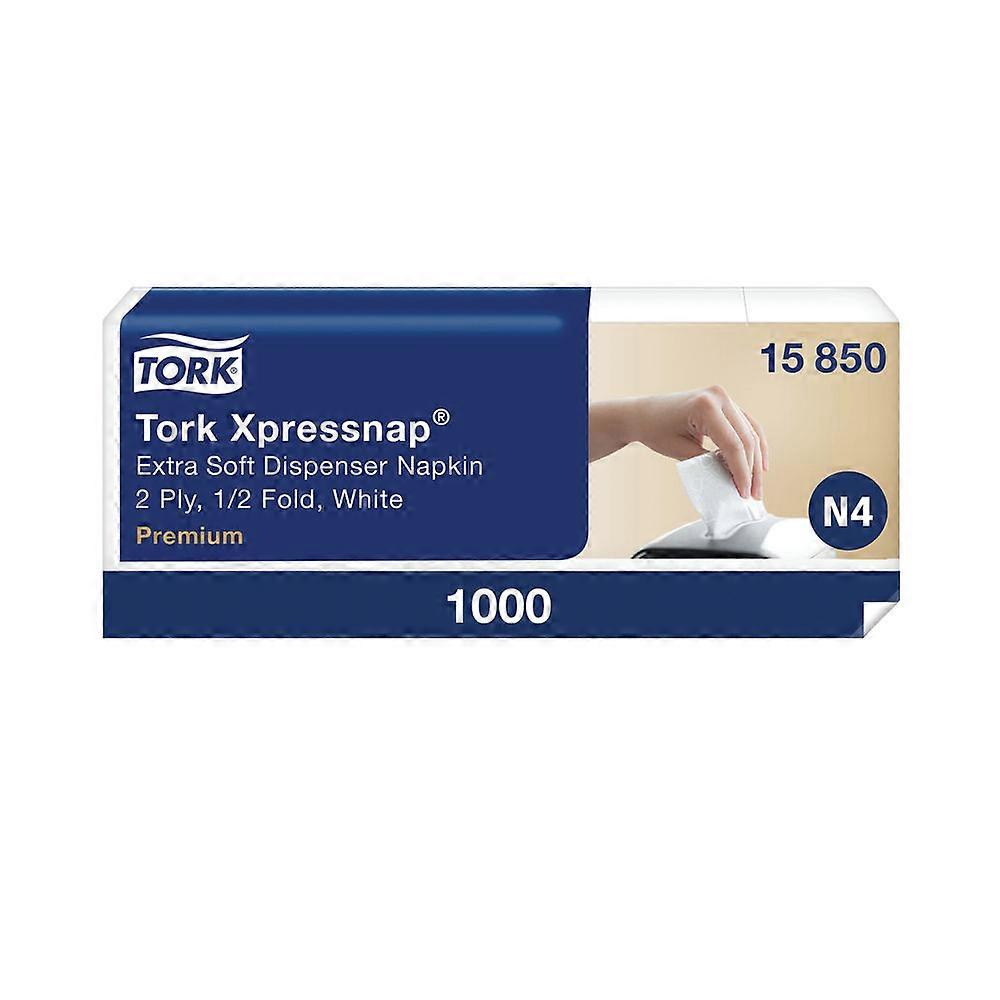 Tork Xpressnap 2-Ply Napkins 2 Fold White (Pack of 1000) 15850