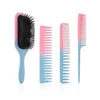 Hairdressing Comb Set with Metal Tail Handle for Precise Sectioning, Detangling and Backcombing