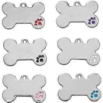 Pack of 6 Dog Tags, Bone ID Tag for Dog, Engraved Bone Shaped 2026