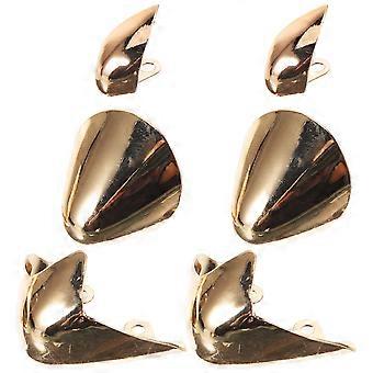 3 Pairs Shoes Pointed Protectors Metal Tips High Heels Tip Covers Heels Decorations