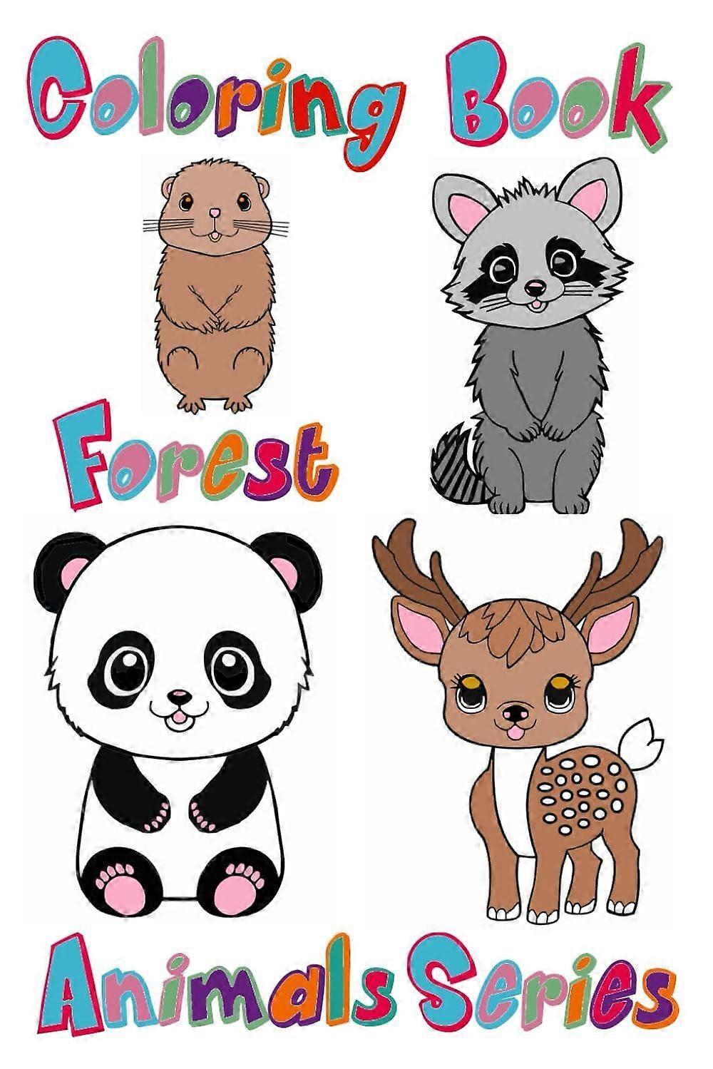 Coloring book forest animals
