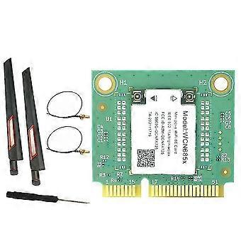 WCN685 NFA725 NFA765 WIFI6E AX6000 WiFi Module 2.4G 5G 6G Bluetooth5.2 Mini PCIE Wireless WiFi Card+2X10DB Antenna