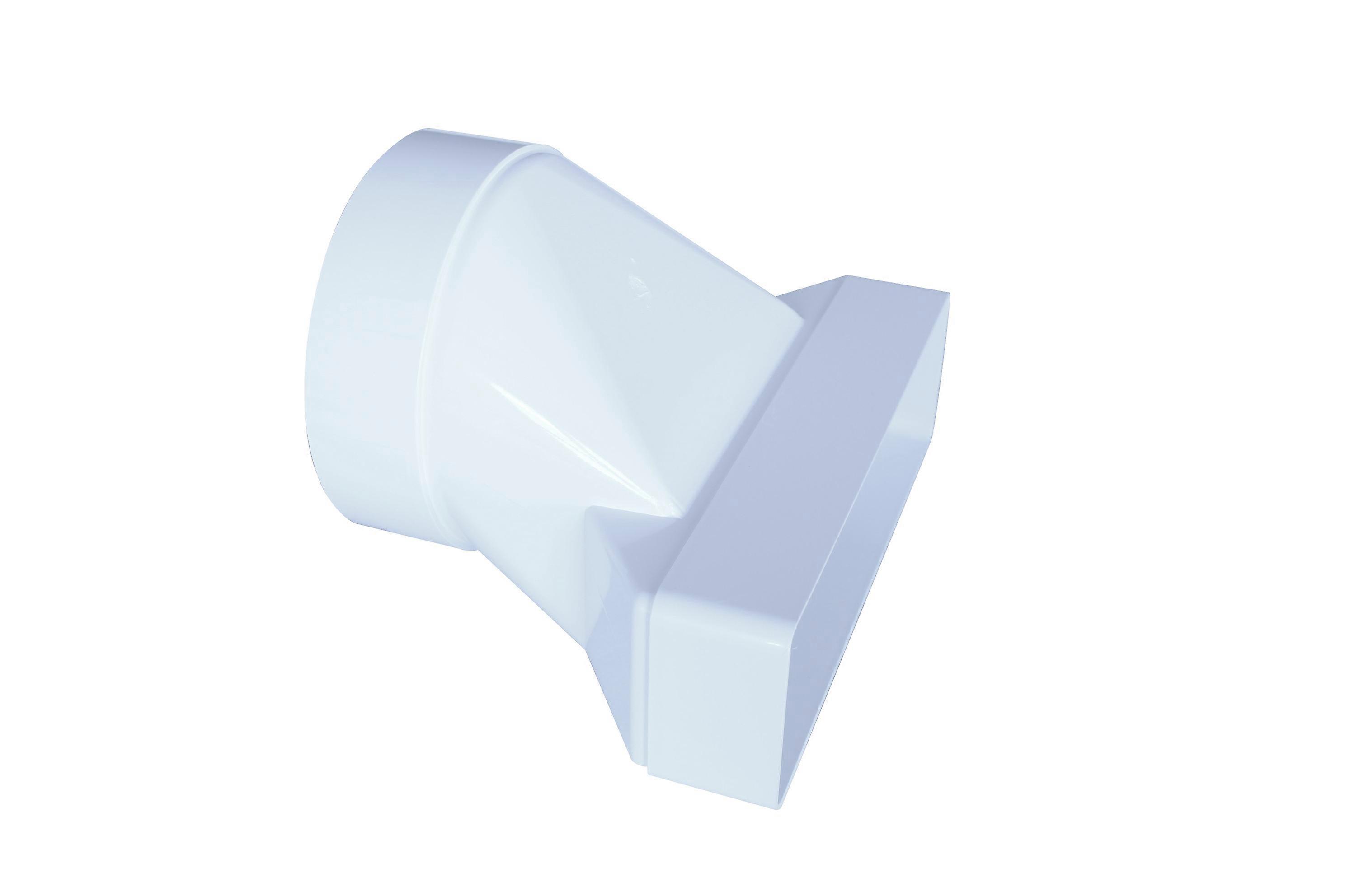 Pipe adapter flat - round air duct flat PVC 60-204