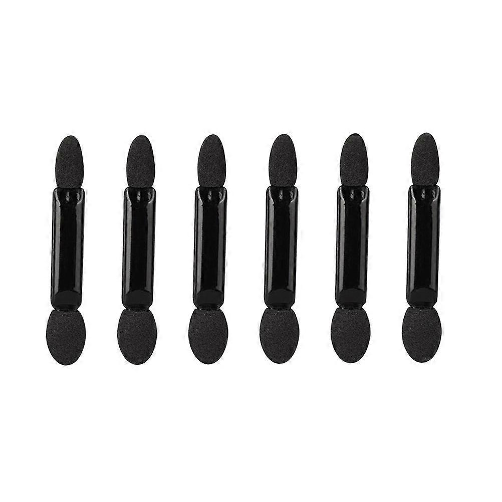 Makeup Eyeshadow Brush Kit Black Double-Ended Sponge Applicators 50Pcs Set