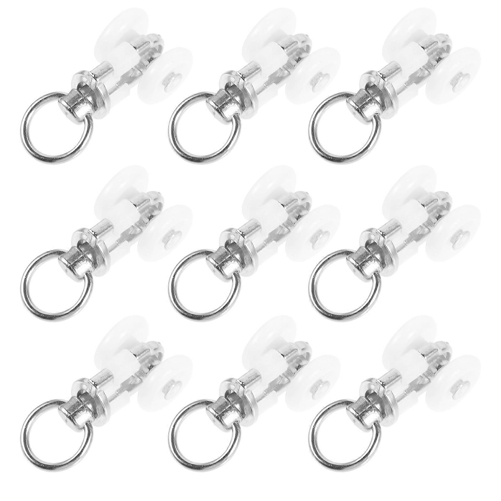 20Pcs Cortina Track Gliders Double Wheel Rolling Rail Runner Slider Rollers