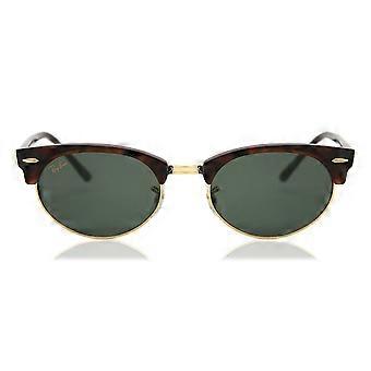 Ray-Ban RB3946 Clubmaster Oval 130431 Full Rim Gold Mock Tortoise Unisex Oval Sunglasses UV3 Original