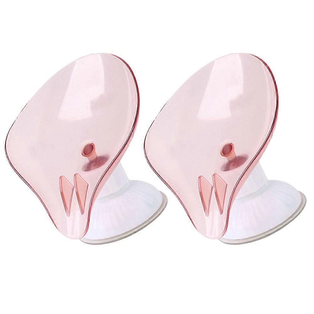 2pcs Soap Dish rotatable Leaf Shape Soap Holder  Self Draining Bar Soap Tray