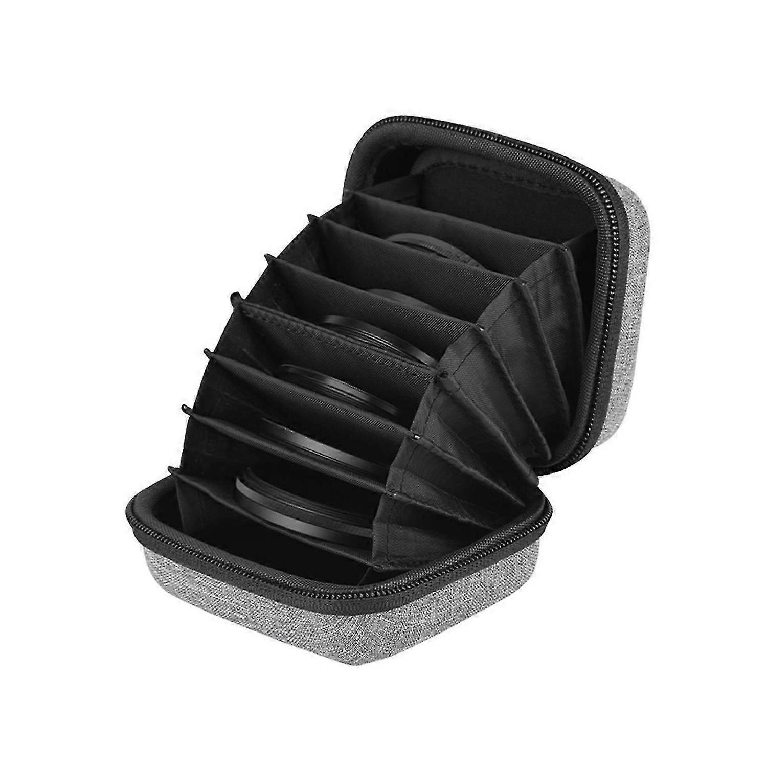 Multifunctional Circular Lens Filter Pouch Case for 8 Circular Filters Dustproof Camera Lens Filter