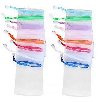 20 Stück Reinigung Schrubber Seife schäumendes Netz Seife Sparbeutel Netz Seife Beutel Bubble Net Seifensack Saver