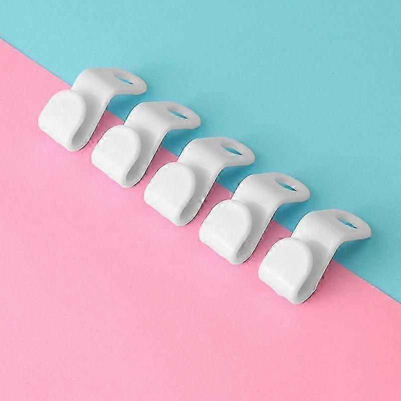30pcs 2cm White Multifunctional Household Storage Rack Hook Foldable Hook Hanger