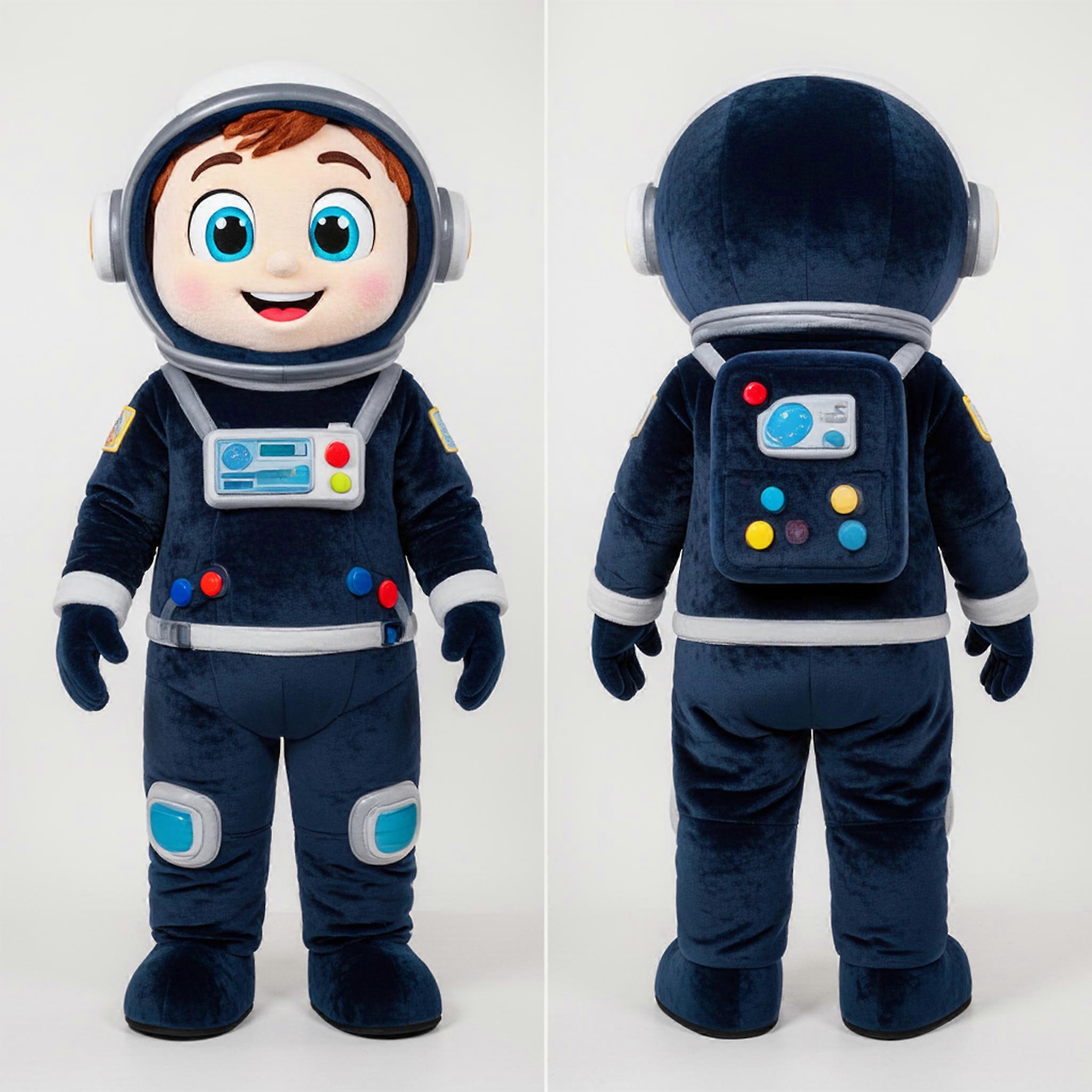 MASTICOT Navy Blue Rounded Astronaut Mascot