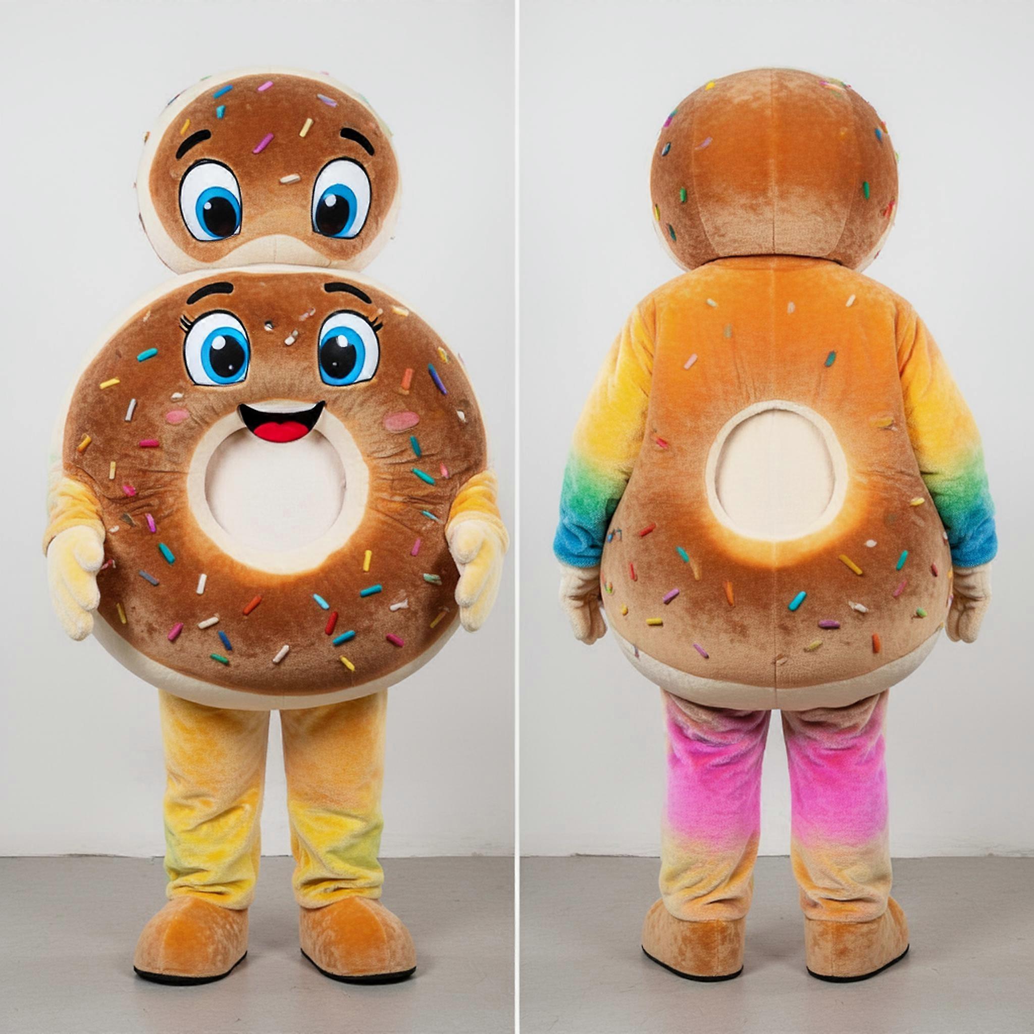 MASTICOT Golden Brown Cheerful Bagels Mascot