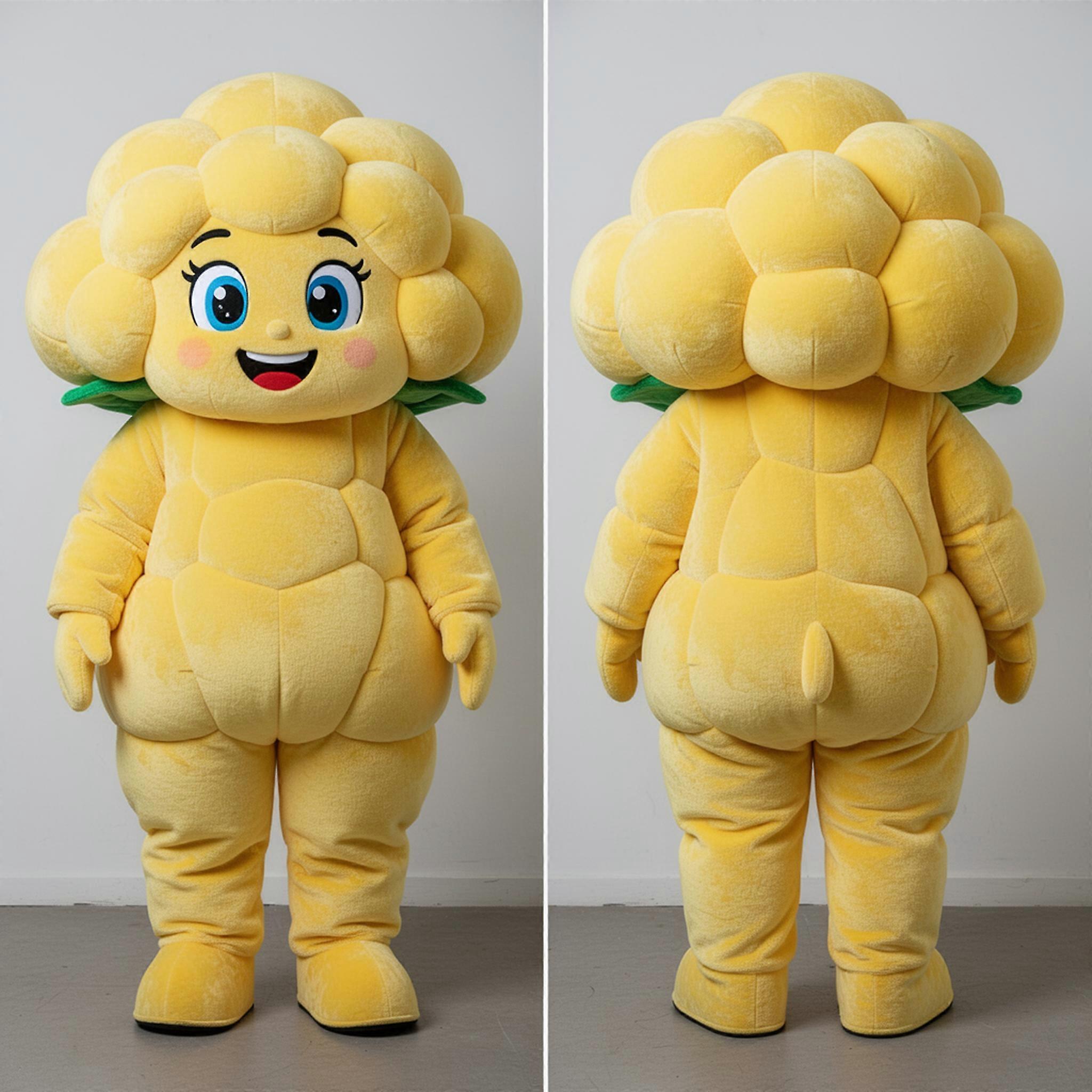 MASTICOT Bright Yellow Rounded Cauliflower Mascot