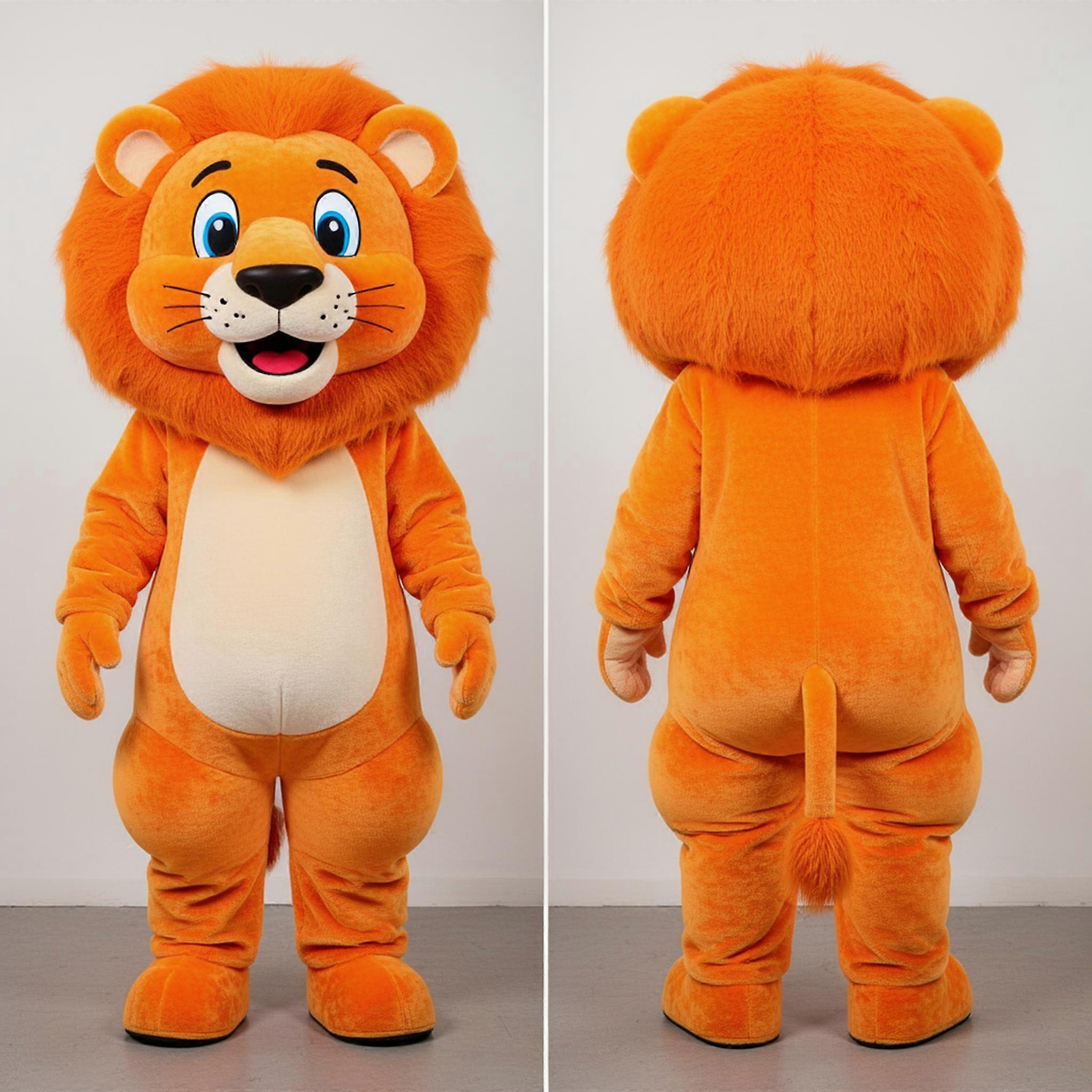 MASTICOT Golden Broad Shouldered Lion Mascot