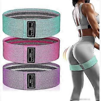 Bandes de résistance femmes, bandes d’exercice pour l’entraînement, bandes de butin à 3 niveaux pour les jambes et les fesses, trois couleurs