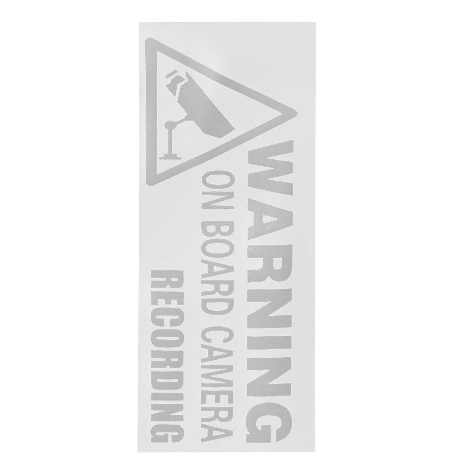 White PVC Car Security Camera Sign for Warning Use