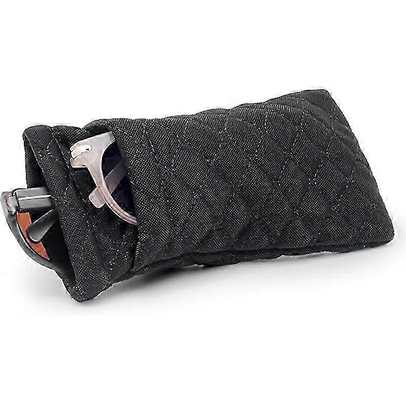 Dual Compartment Eyeglass Case Soft Squeeze Lid