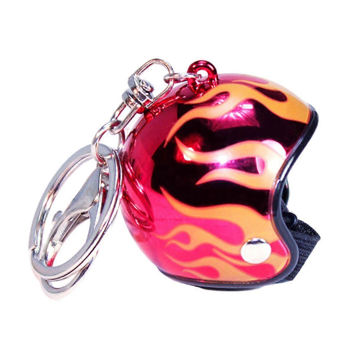 Motorcycle Keychain with Helmet Shape Design